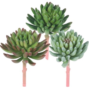 Artificial plant,set of 3,indoor/outdoor stem succulent