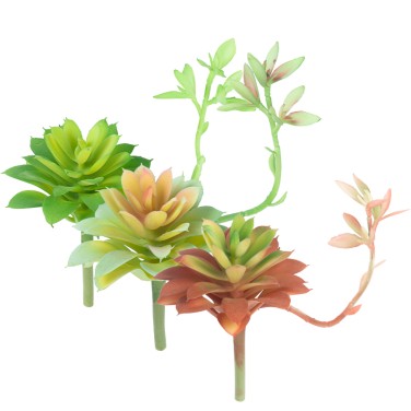 Artificial plant,set of 3, indoor/outdoor stem succulent