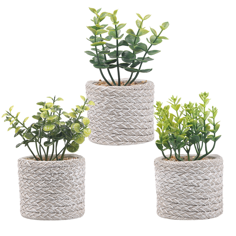 Artifi potted plant pot, set of 3, indoor/outdoor herbs,3.38inches