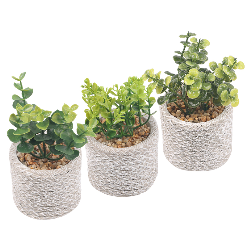 Artifi potted plant pot, set of 3, indoor/outdoor herbs,3.38inches