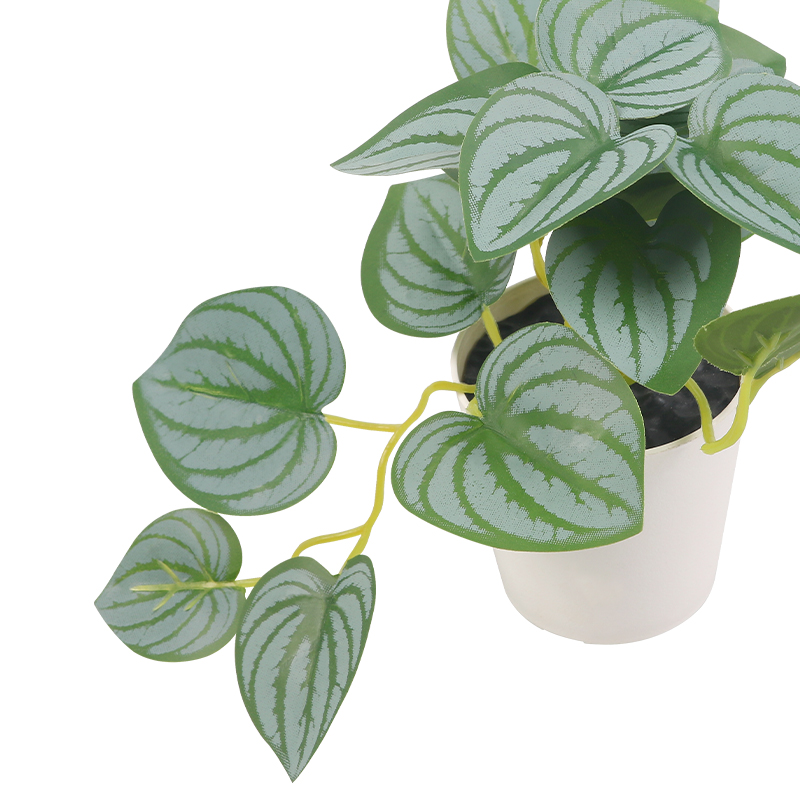 Artifi potted plant w pot, set of 3, indoor/outdoor leaves, 2.36 inches