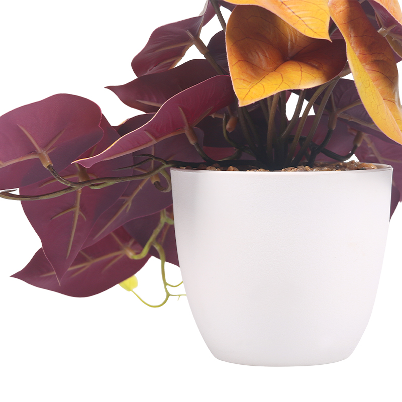 Artifi potted plant pot, set of 3, indoor/outdoor leaves,3.42 inches