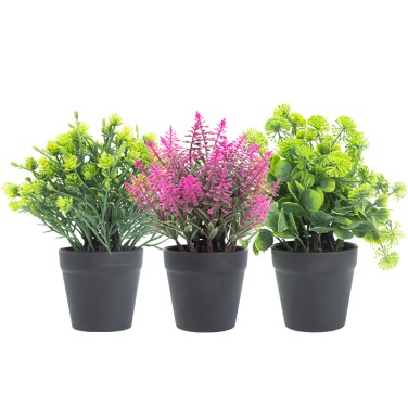 Artifi potted plant pot, set of 3, indoor/outdoor herbs,3.42 inches