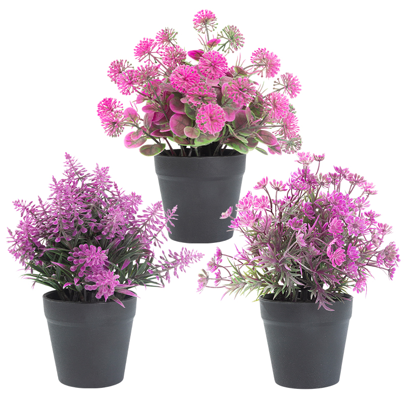 Artifi potted plant pot, set of 3, indoor/outdoor herbs,3.42 inches