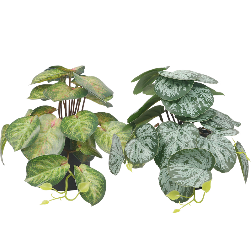 Artifi potted plant pot, set of 2, indoor/outdoor leaves,3.42 inches