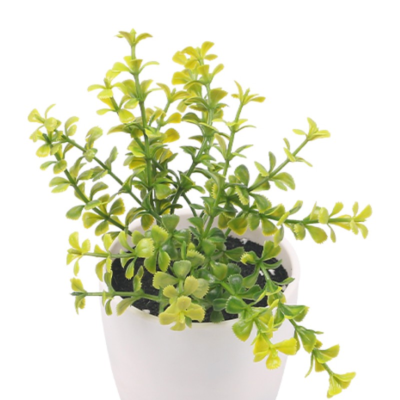 Artifi potted plant w pot, set of 3, indoor/outdoor herbs, 2.95 inches