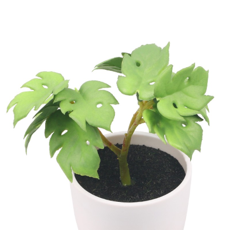 Artifi potted plant w pot, set of 3, indoor/outdoor herbs, 2.95 inches