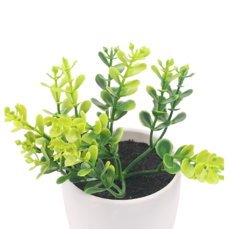 Artifi potted plant w pot, set of 3, indoor/outdoor herbs, 2.95 inches