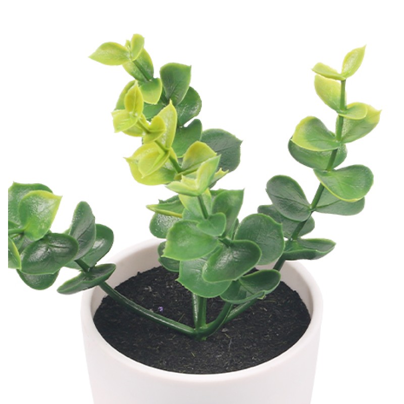 Artifi potted plant w pot, set of 3, indoor/outdoor herbs, 2.95 inches