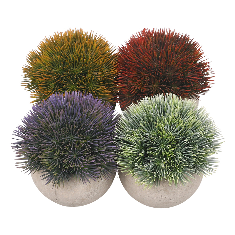 Artifi potted plant w pot, set of 4, indoor/outdoor herbs,3.74 inches