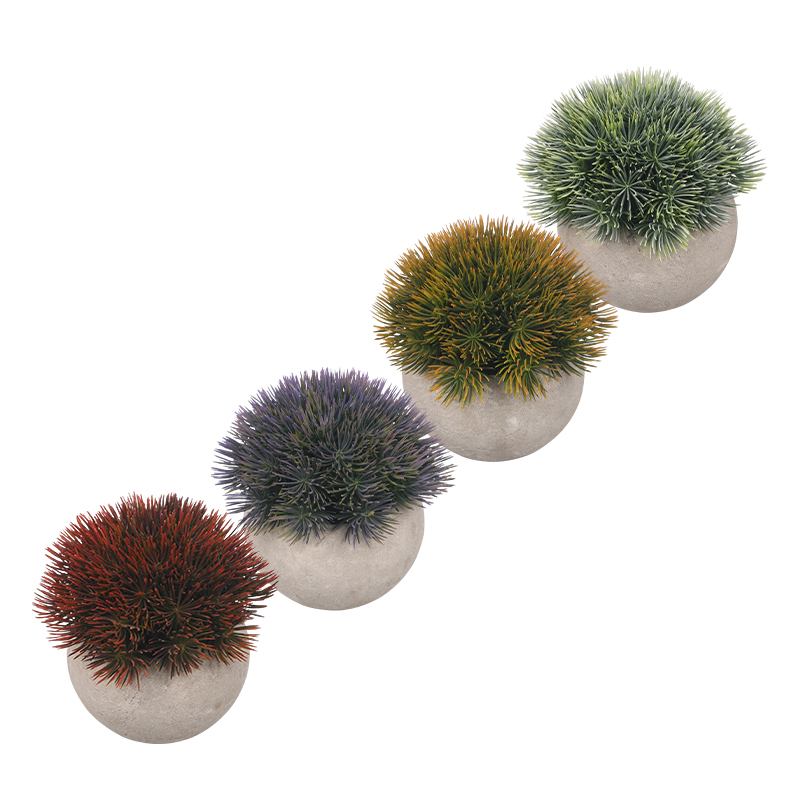 Artifi potted plant w pot, set of 4, indoor/outdoor herbs,3.74 inches