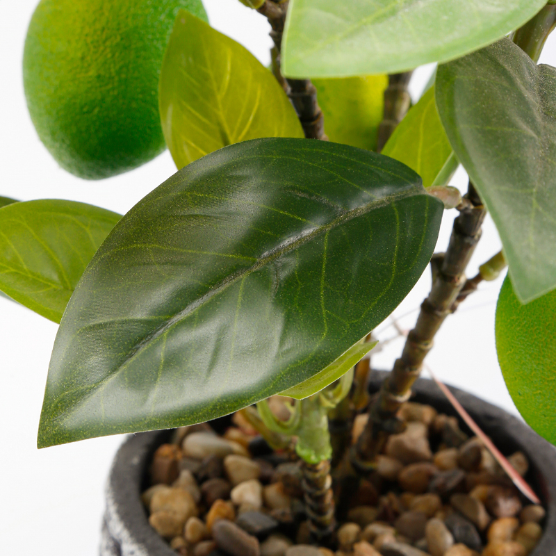 Artificial lemon tree pot,indoor/outdoor leaves, 4.21 inches