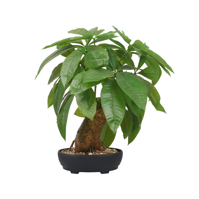 Artifi fortune tree potted plant w pot,indoor/outdoor leaves