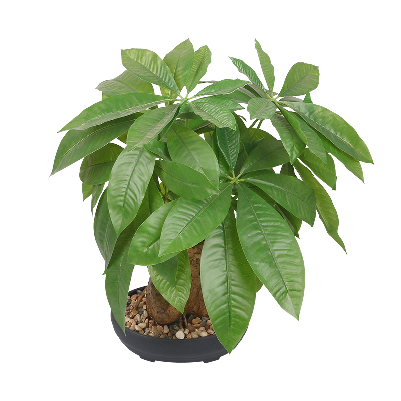 Artifi fortune tree potted plant w pot,indoor/outdoor leaves