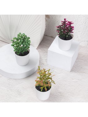 Artifi potted plant w pot, set of 3, indoor/outdoor herbs, 2 "