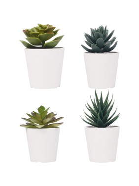 Artificial potted plant with pot, indoor/outdoor Succulent, 2 ¼ " 