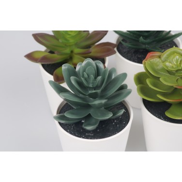 Artificial potted plant with pot, indoor/outdoor Succulent, 2 ¼ " 