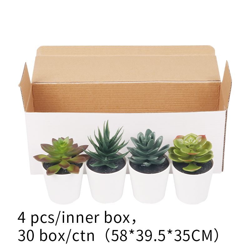 Artificial potted plant with pot, indoor/outdoor Succulent, 2 ¼ " 