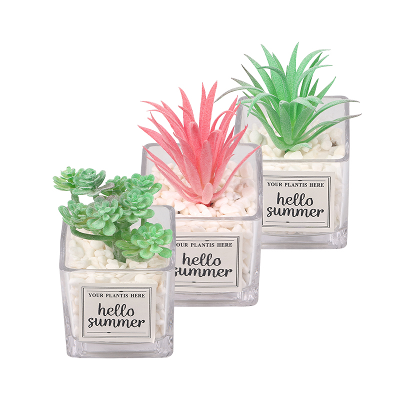 Artifi potted plant w pot, set of 3, indoor/outdoor succulent,2.36 inches