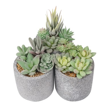 Artifi potted plant w pot, set of 3, indoor/outdoor succulent ,4.13inches