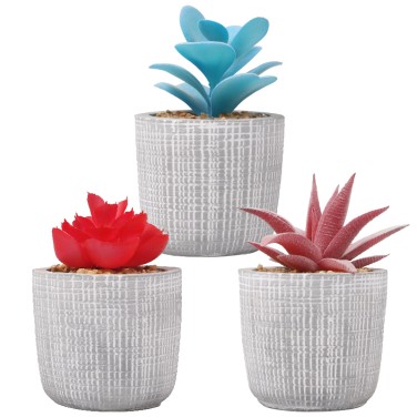 Artifi potted plant pot, set of 3, indoor/outdoor succulent ,3.03inches