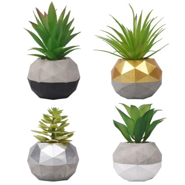 Artifi potted plant pot, set of 4, indoor/outdoor succulent ,3.54inches