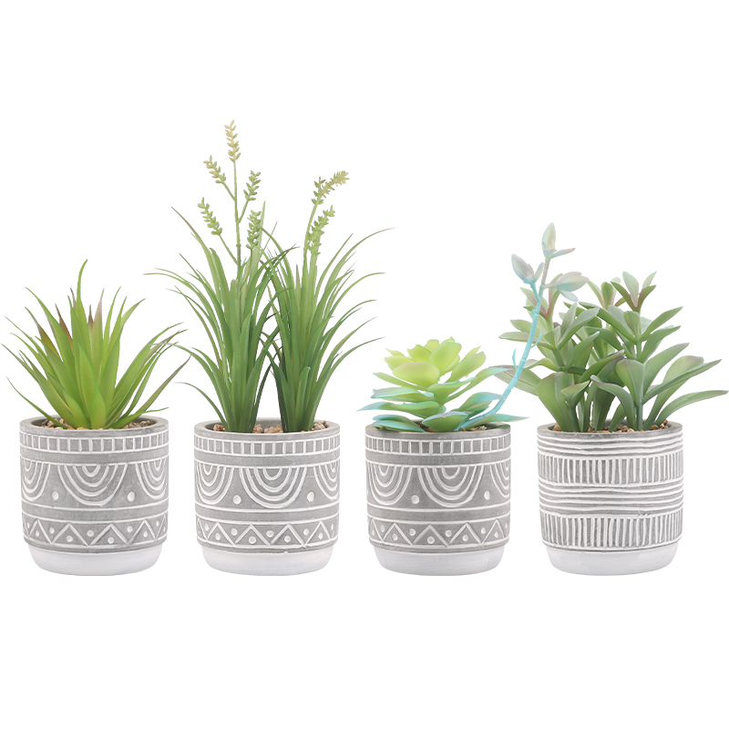 Artifi potted plant pot, set of 4, indoor/outdoor succulent hebrs,3.58inches