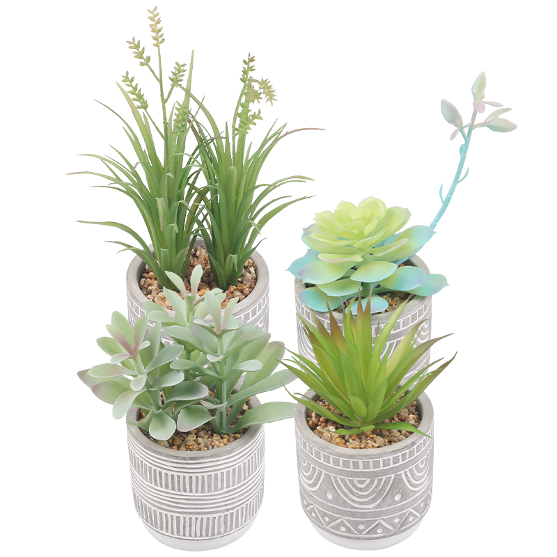 Artifi potted plant pot, set of 4, indoor/outdoor succulent hebrs,3.58inches