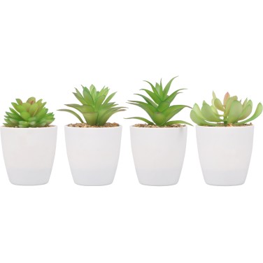 Artifi potted plant w pot, set of 4, indoor/outdoor succulent, 2.95 inches