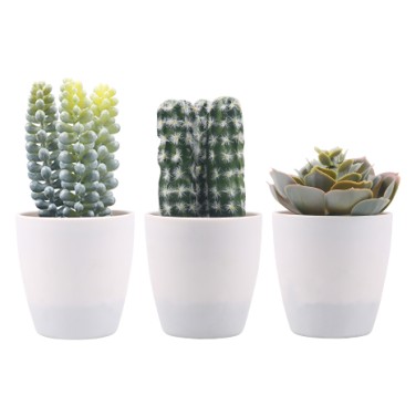 Artifi potted plant w pot, set of 3, indoor/outdoor succulent, 2.95 inches