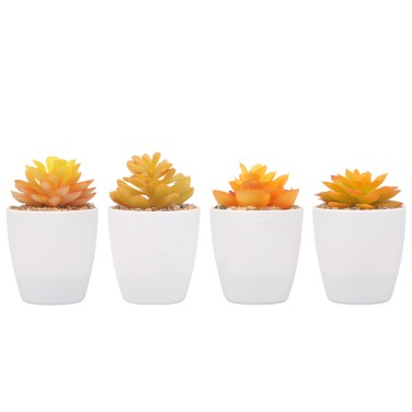 Artifi potted plant w pot, set of 4, indoor/outdoor succulent, 2.95 inches