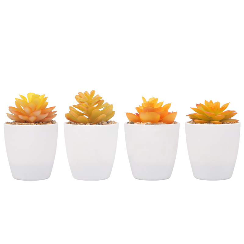 Artifi potted plant w pot, set of 4, indoor/outdoor succulent, 2.95 inches