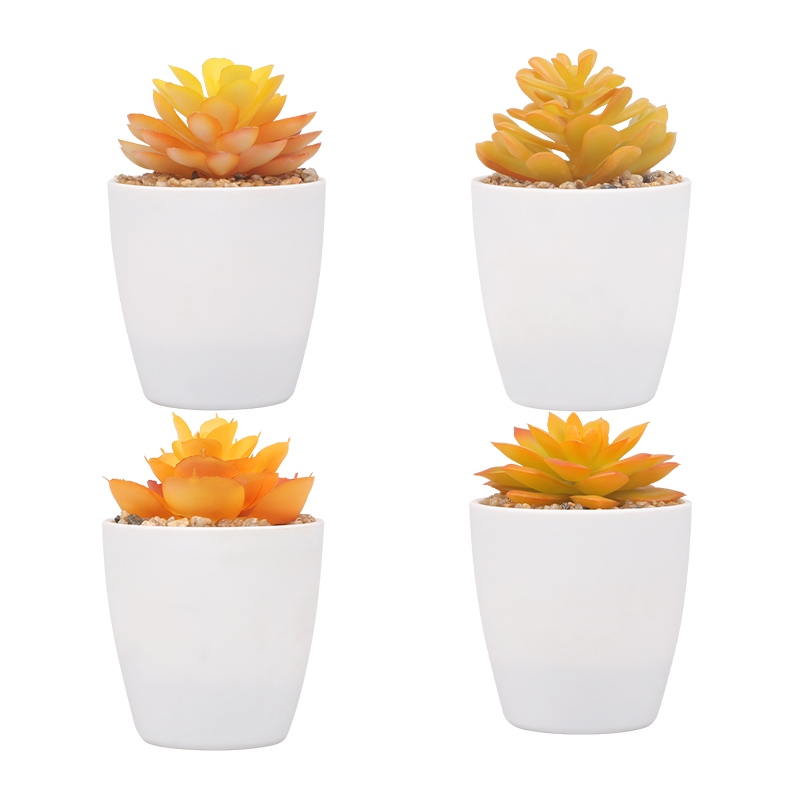 Artifi potted plant w pot, set of 4, indoor/outdoor succulent, 2.95 inches