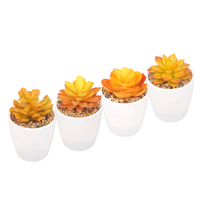 Artifi potted plant w pot, set of 4, indoor/outdoor succulent, 2.95 inches