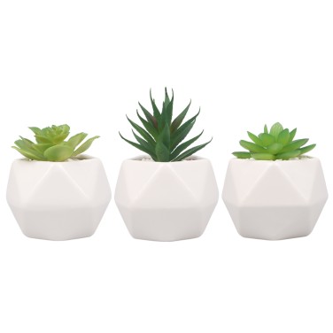 Artifi potted plant w pot, set of 3, indoor/outdoor succulent , 3.54 inches