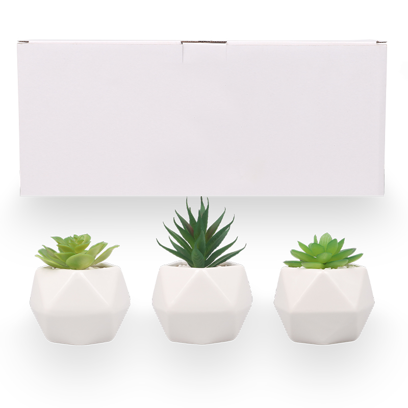 Artifi potted plant w pot, set of 3, indoor/outdoor succulent , 3.54 inches