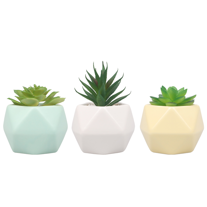 Artifi potted plant w pot, set of 3, indoor/outdoor succulent , 3.54 inches