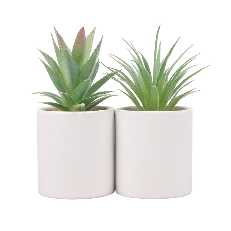 Artifi potted plant w pot, set of 2, indoor/outdoor succulent,3.42inches