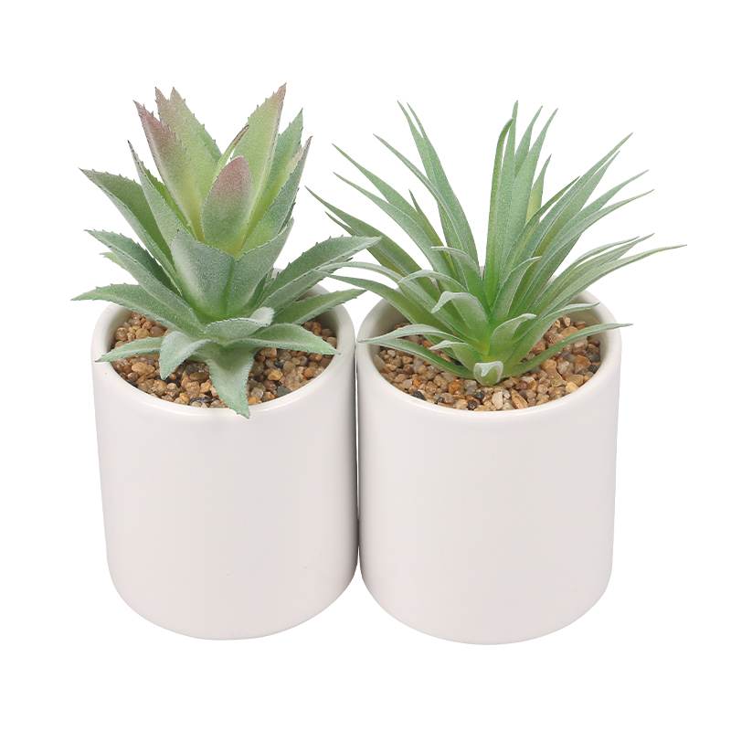 Artifi potted plant w pot, set of 2, indoor/outdoor succulent,3.42inches