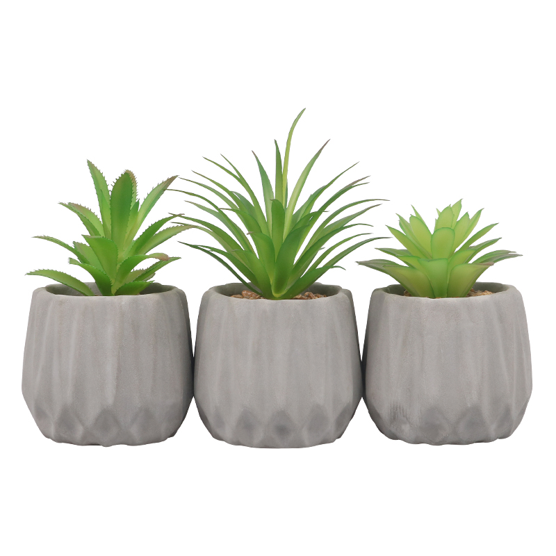 Artifi potted plant w pot, set of 3, indoor/outdoor succulent,3.74 inches