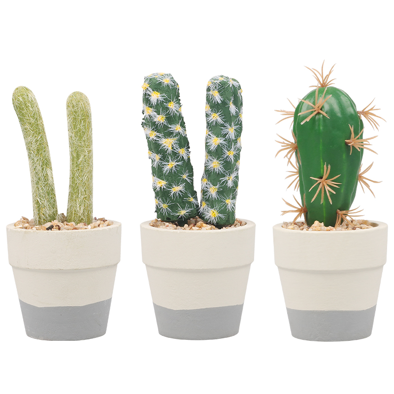 Artifi potted plant w pot, set of 3, indoor/outdoor succulent , 2.44 inches