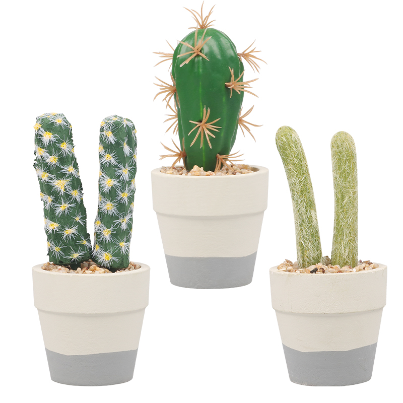 Artifi potted plant w pot, set of 3, indoor/outdoor succulent , 2.44 inches