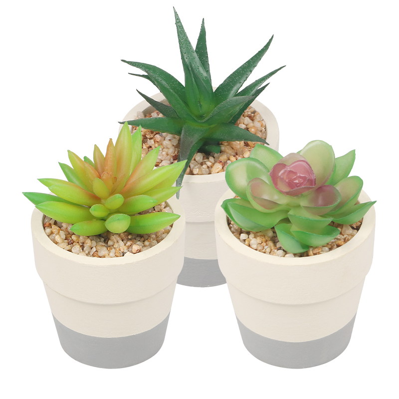 Artifi potted plant w pot, set of 3, indoor/outdoor succulent , 2.44 inches