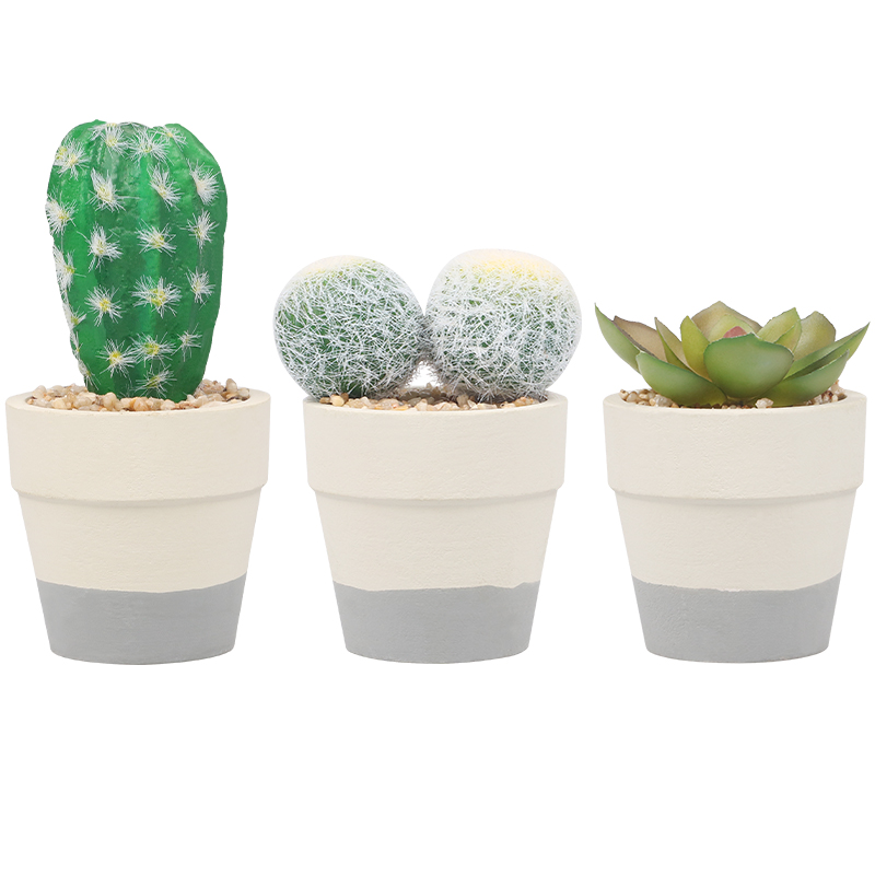 Artifi potted plant w pot, set of 3, indoor/outdoor succulent , 2.44 inches