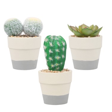 Artifi potted plant w pot, set of 3, indoor/outdoor succulent , 2.44 inches