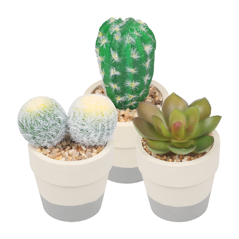 Artifi potted plant w pot, set of 3, indoor/outdoor succulent , 2.44 inches