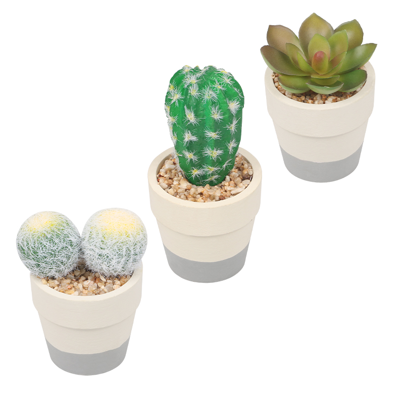 Artifi potted plant w pot, set of 3, indoor/outdoor succulent , 2.44 inches