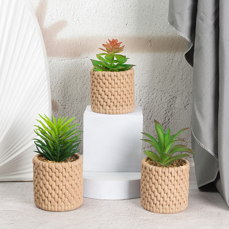 Artifi potted plant w pot,set of 3 indoor/outdoor succulent , 3.15 "