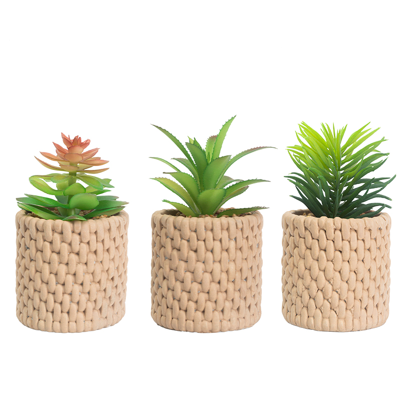 Artifi potted plant w pot,set of 3 indoor/outdoor succulent , 3.15 "