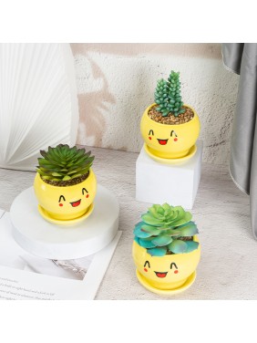 Artifi potted plant w pot, set of 3, indoor/outdoor succulent, 3.94 "